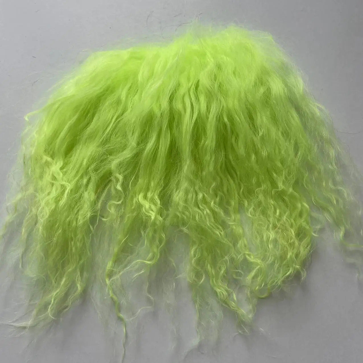 High Quality Sheepskin Wool Lamb Fur Pelt Hair Row Curly Hair Extensions SD Blyth Dolls Wigs Hair Wefts Accessories