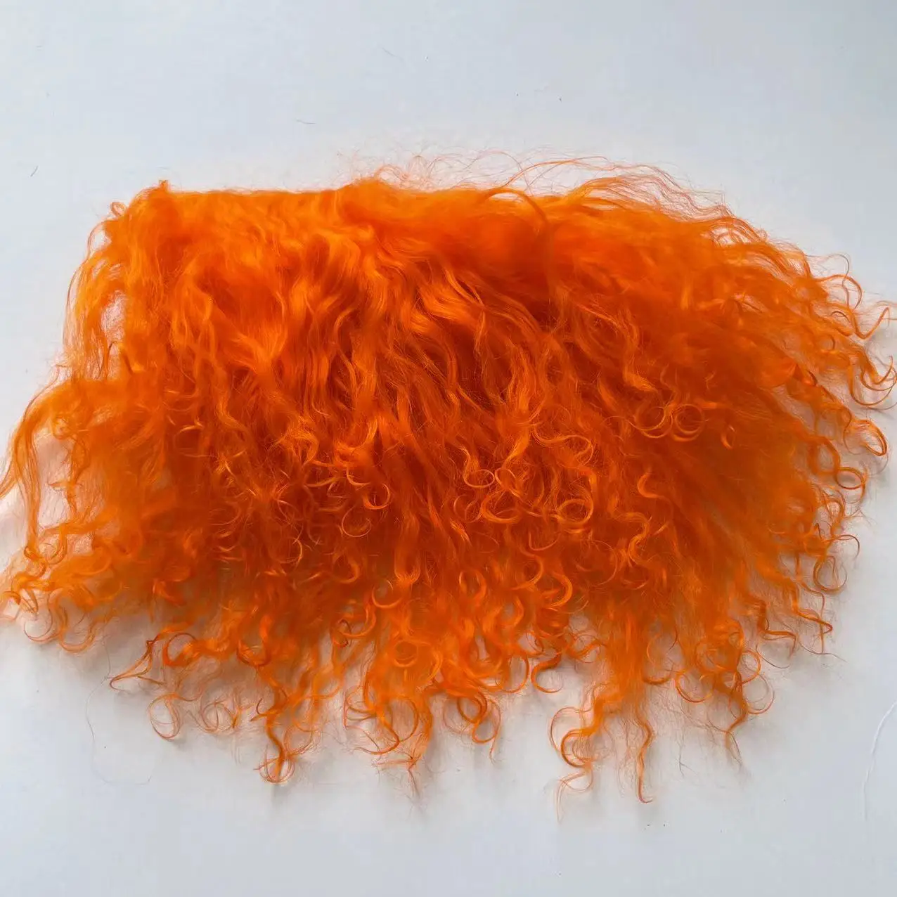 High Quality Sheepskin Wool Lamb Fur Pelt Hair Row Curly Hair Extensions SD Blyth Dolls Wigs Hair Wefts Accessories