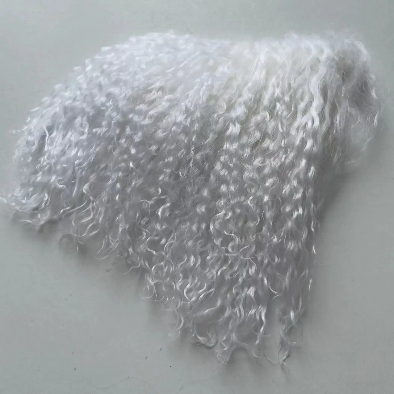 High Quality Sheepskin Wool Lamb Fur Pelt Hair Row Curly Hair Extensions SD Blyth Dolls Wigs Hair Wefts Accessories