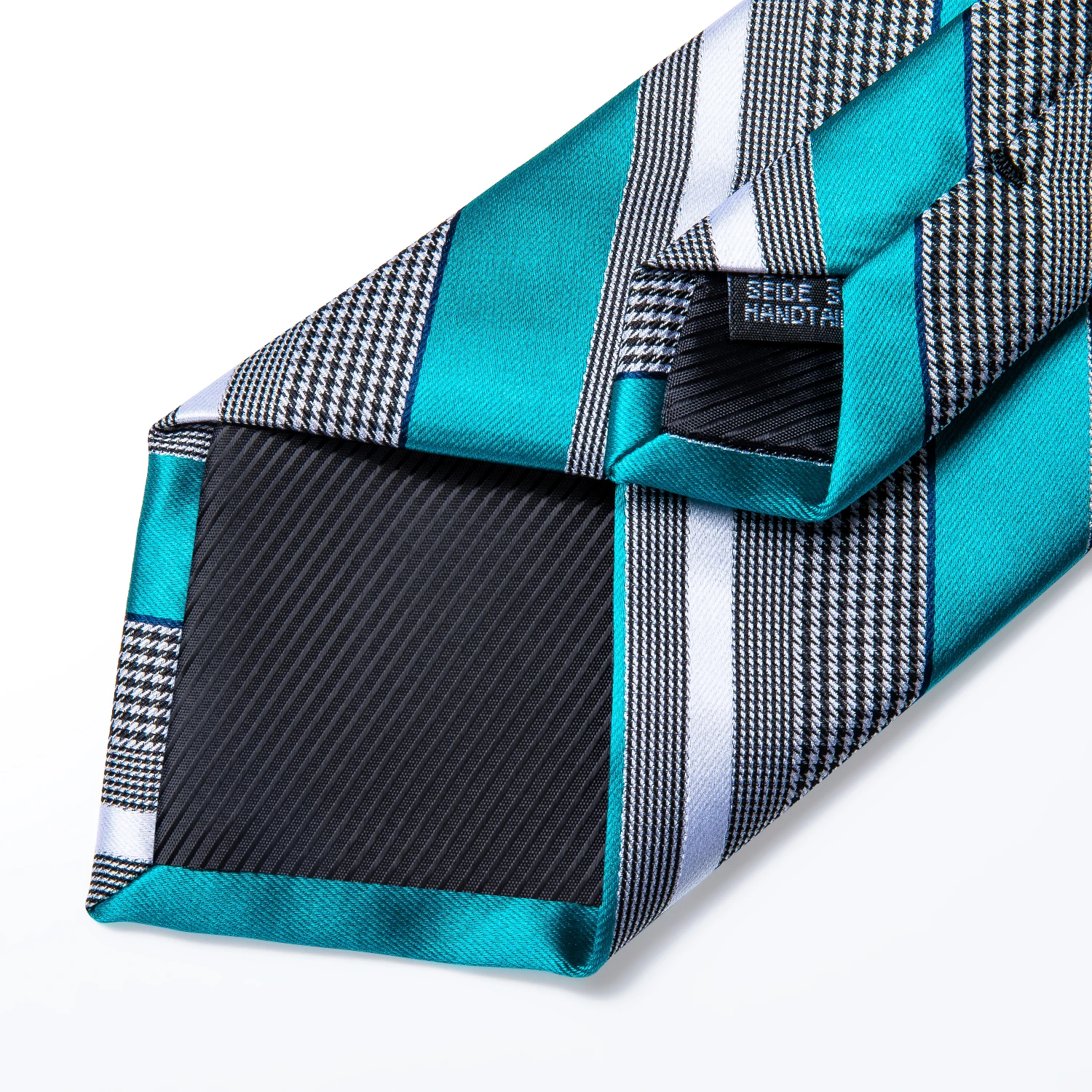 Fashion Classic Striped Plaid Mens Tie Set 8cm Wedding Party Necktie Handkerchief Cufflinks Accessories Gift for Men