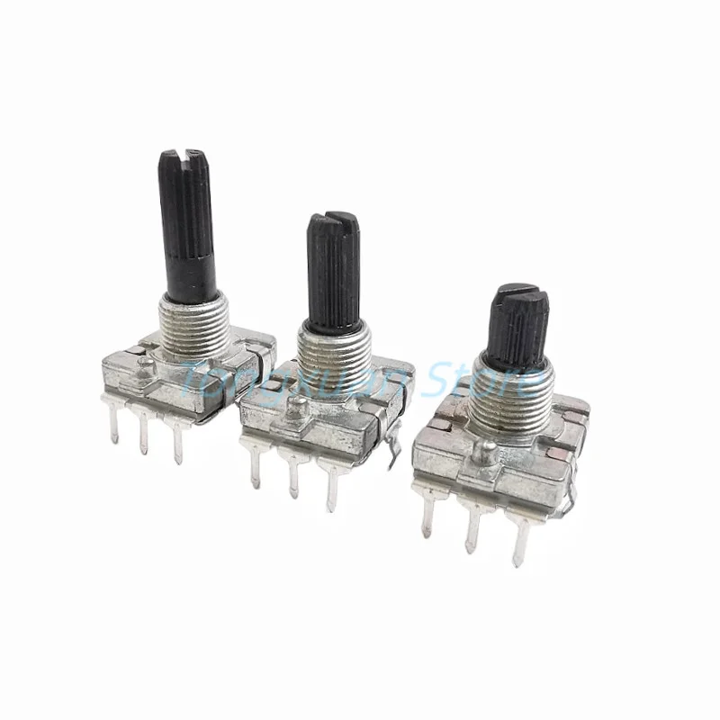 1pc EC16 Rotary Encoder 24 Position 24 Pulse Digital Rotary 3Pins Amplifier Volume Switch Induction Cooker Switch 15/20MM