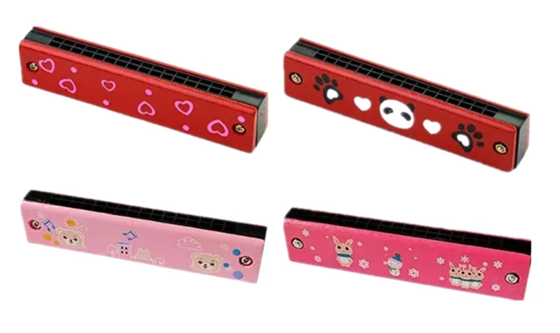 6PCS Wooden 16-Hole Harmonica Music Toy Children's Birthday Party Favors Wedding Guest Gifts Pinata Filling Gifts For The Kids