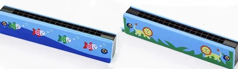6PCS Wooden 16-Hole Harmonica Music Toy Children's Birthday Party Favors Wedding Guest Gifts Pinata Filling Gifts For The Kids