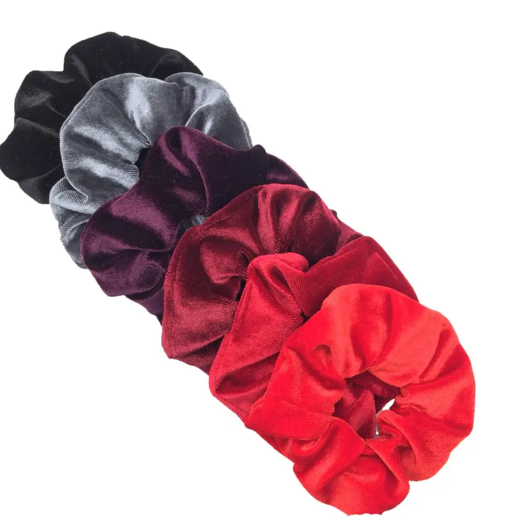 6pcs/lot Hair Scrunchies Accessories Elastic Band Holder Headwear Ties Tie Dye Color Leopard Velvet Neon Women Girls Scrunchy
