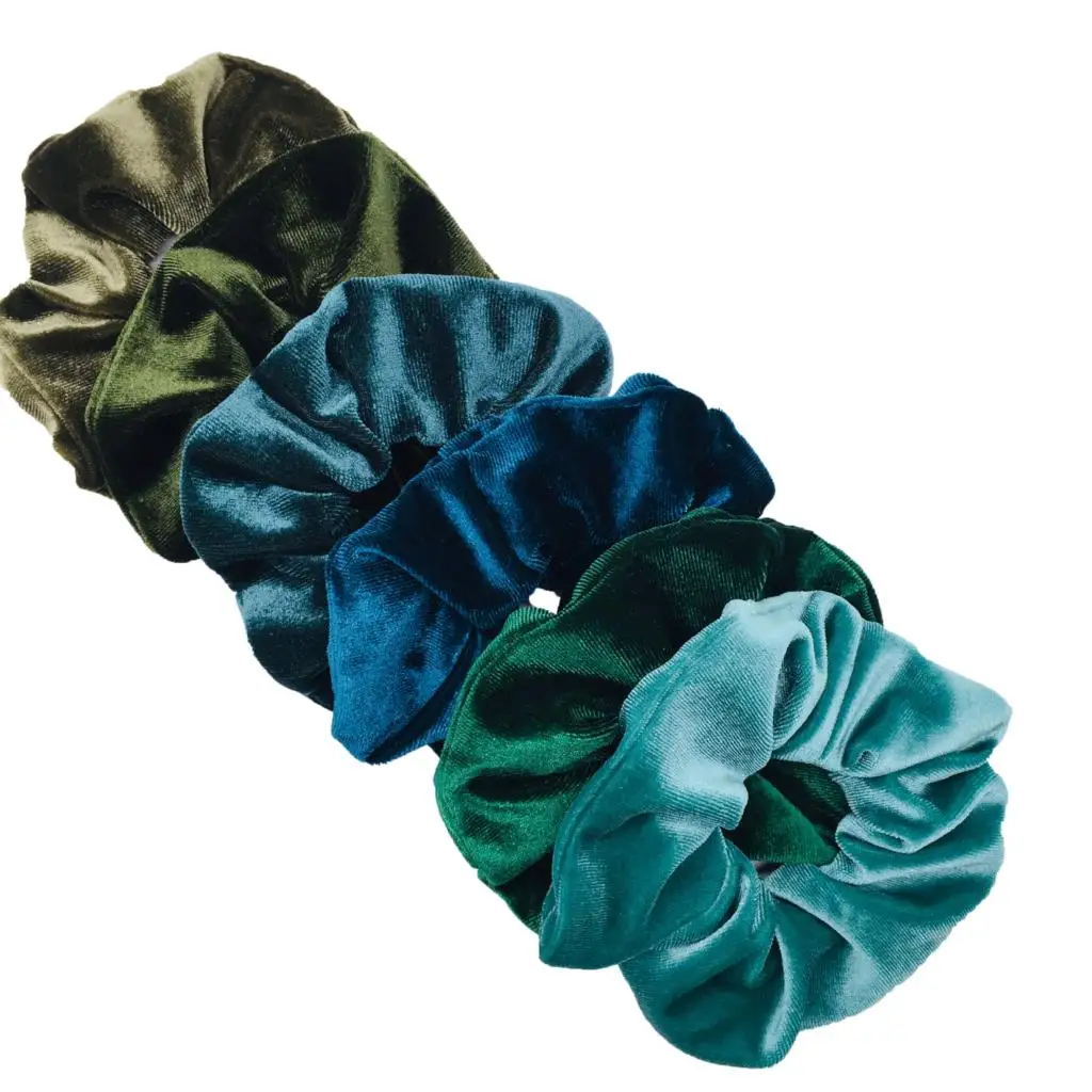 6pcs/lot Hair Scrunchies Accessories Elastic Band Holder Headwear Ties Tie Dye Color Leopard Velvet Neon Women Girls Scrunchy