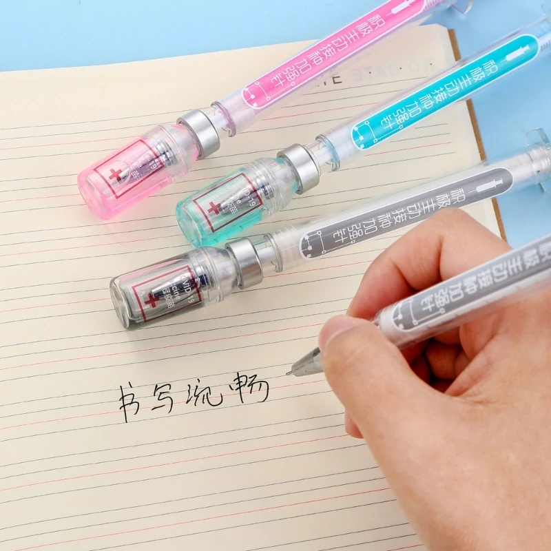 Random 1 Syringe Pens Creative-Fun Pen Novelty Medical Ballpoint Pens Gift for Nurses,Nurse Doctor Pretend Play Party Supplies