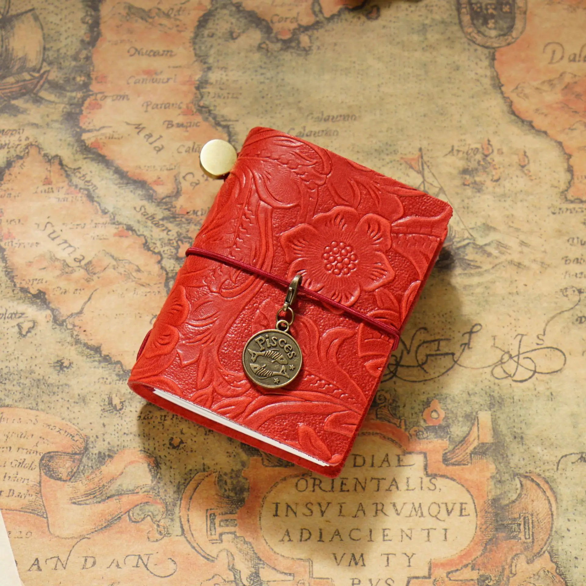 Handmade Vintage Traveler Booklet Mini Edition MINI Loose-leaf Notebook Top Layer Cowhide Pocket Diary Book Notebook