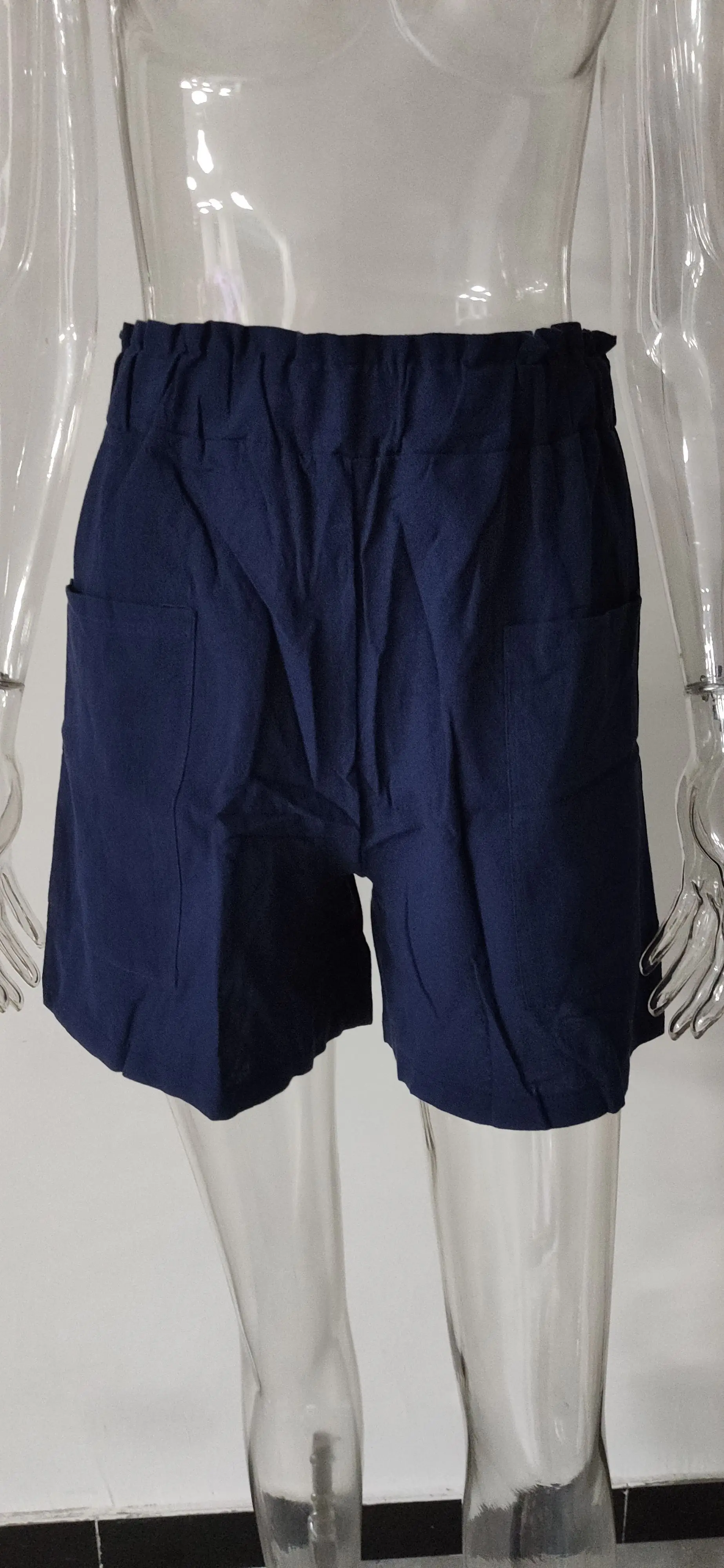 European and American Women's Cotton and Linen Flower Bud High Waist Shorts Fashionable Large Wide Leg Casual Shorts