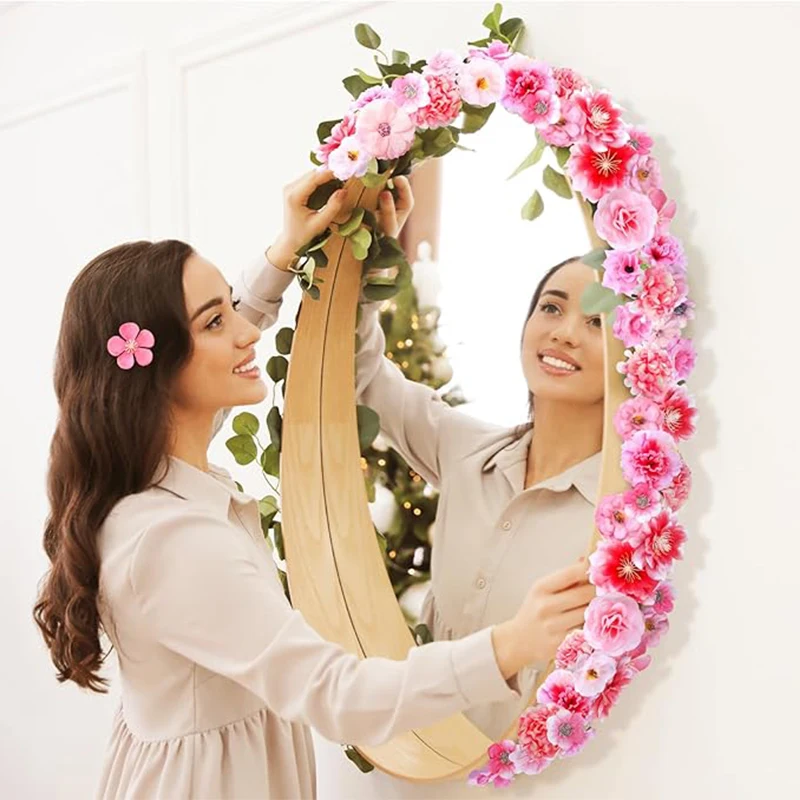 3-10cm Artificial Flower Head Mini Silk Artificial Rose Peony Daisy Flower Craft Supplies Wedding Party Wreath Home Decoration