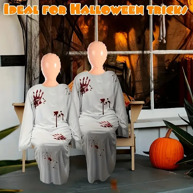 1 Set of 5Pcs Inflatable Human Model Full-Size Inflatable Dummy, Halloween DIY Decoration Role-Playing Props Fake Halloween Costume Display Yard Decoration