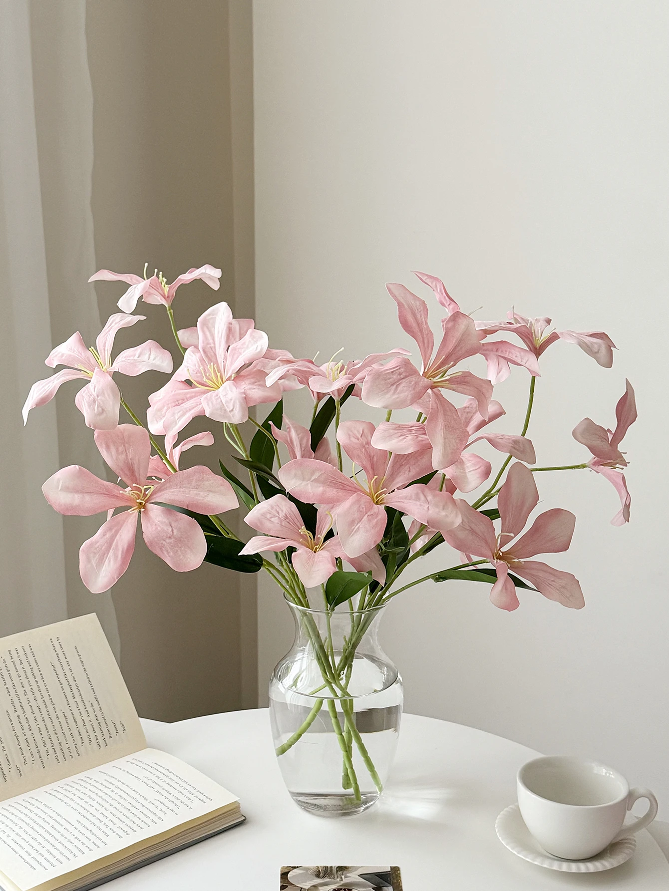 1pc Artificial Silk Flowers Artificial Human-like Flame Orchid Home Living Room Decoration with Artificial Flowers Wedding Windo