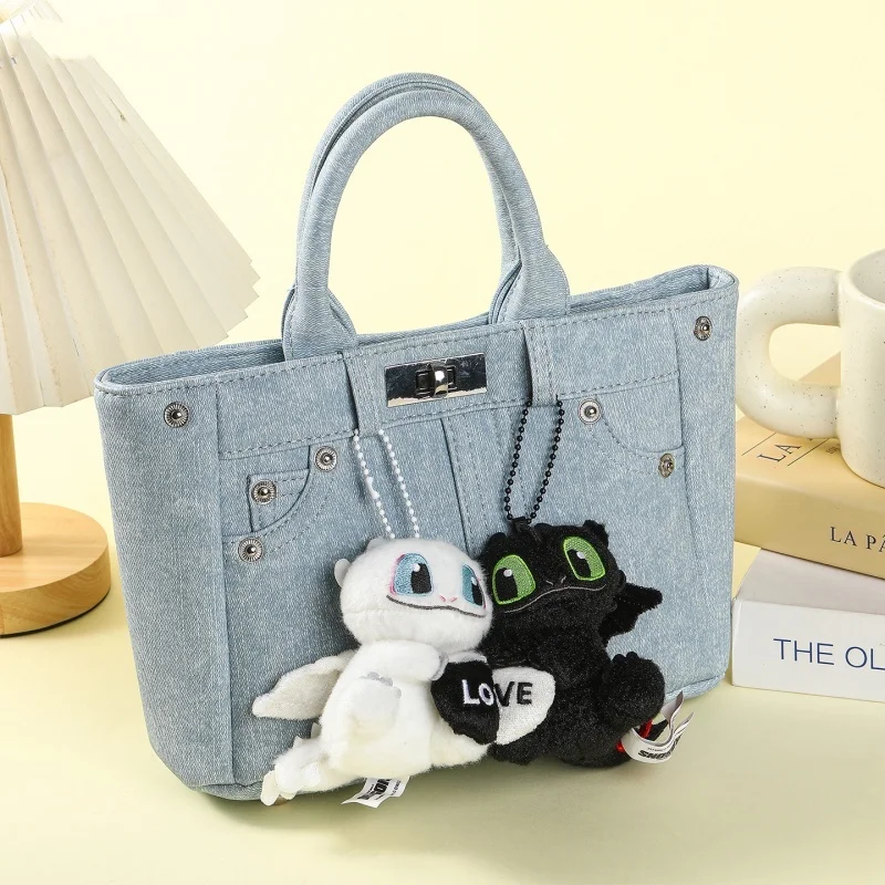 Genuine Classic Anime Small Pendants Plush Keychains Toothless Dolls Stuffed Animals Christmas Birthday Gifts For Kids