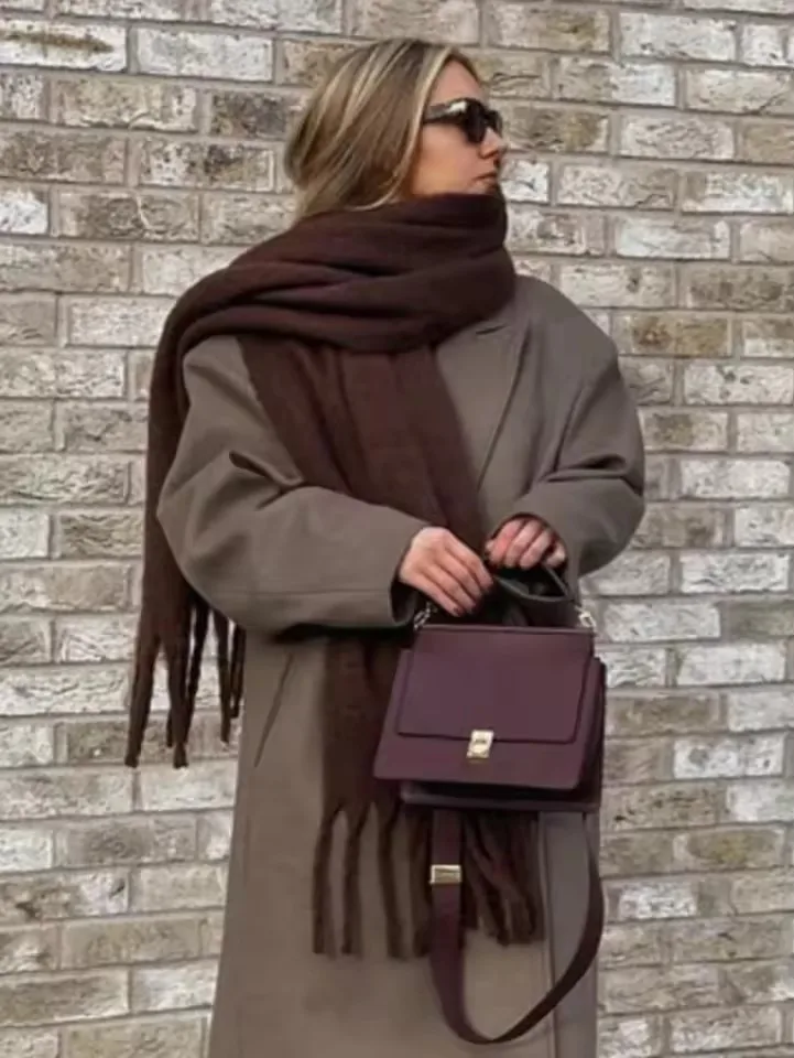 Winter Scarf for Women Cashmere Warm Solid Pashmina Blanket Wraps Female Thick Soft Bufanda Big Tassel Shawl Long Poncho Echarpe