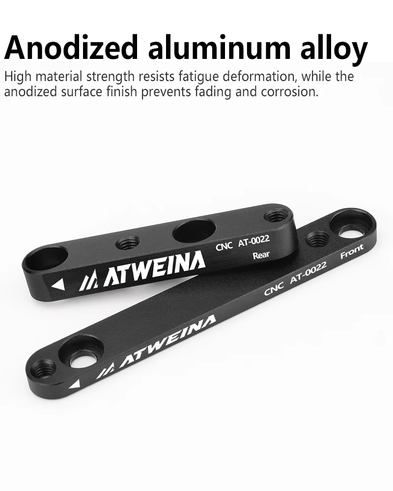 ATWEINA 160 to 180mm Disc Brake Adapter CNC Aluminum Alloy Front/Rear Conversion Bracket with Screws for Road Bike