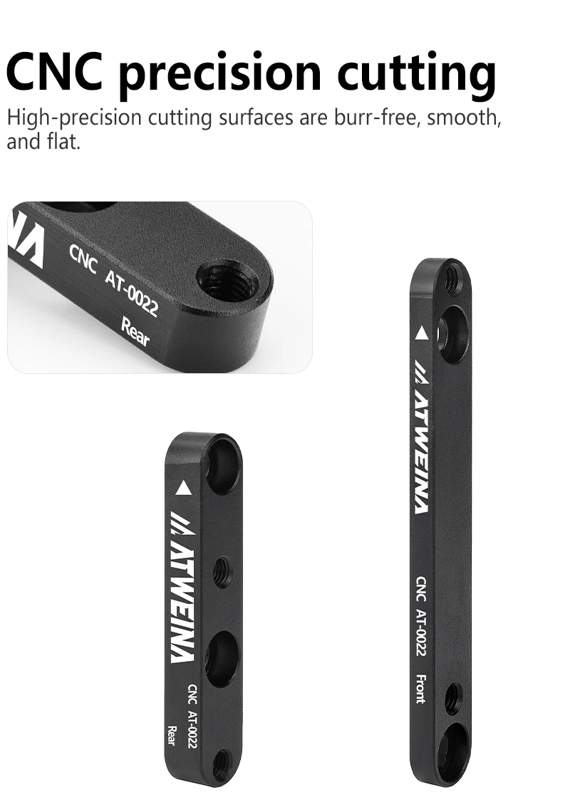 ATWEINA 160 to 180mm Disc Brake Adapter CNC Aluminum Alloy Front/Rear Conversion Bracket with Screws for Road Bike