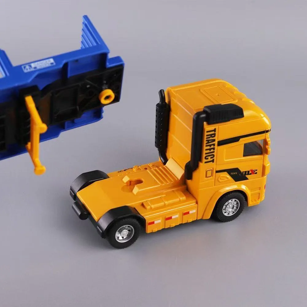 Simulation Alloy Die-Cast Freight Roadblock Fruit and Vegetable Transport Truck Baby Large Car Model Toy Children's Gift