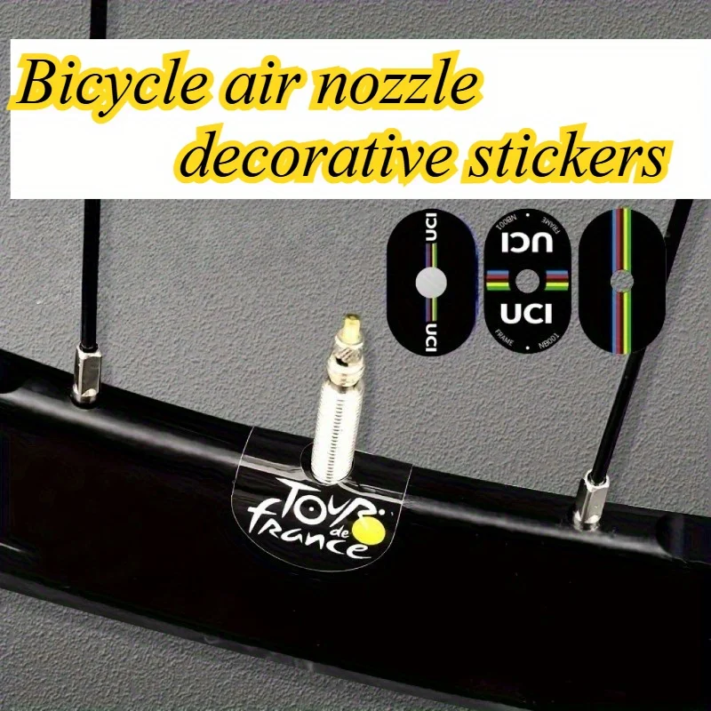 2PCS/sheet Dancehall Bicycle Wheel Blowhole Decoration Sticker, UCI Style Cycling Rally Personalized Decoration