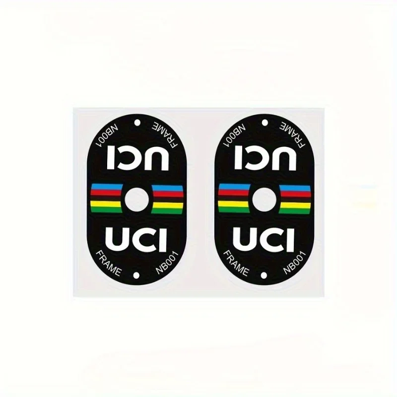 2PCS/sheet Dancehall Bicycle Wheel Blowhole Decoration Sticker, UCI Style Cycling Rally Personalized Decoration