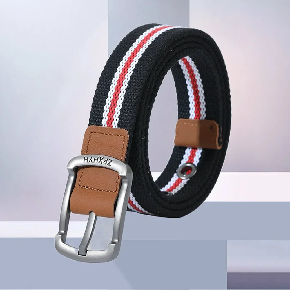 3.5cm New Style Pin Buckle Canvas Belt Men's Women's Woven Belt Young Student Jeans Belts for Men Luxury Designer Brand Belt
