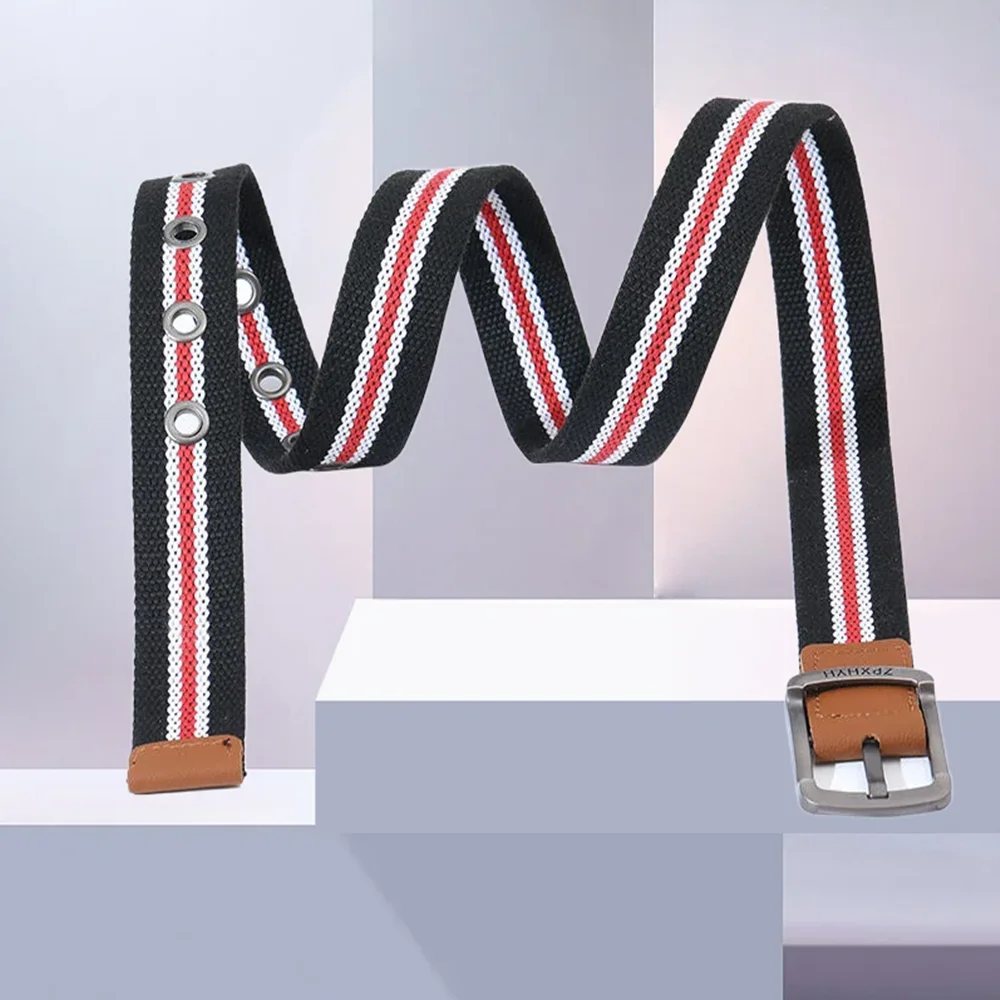 3.5cm New Style Pin Buckle Canvas Belt Men's Women's Woven Belt Young Student Jeans Belts for Men Luxury Designer Brand Belt