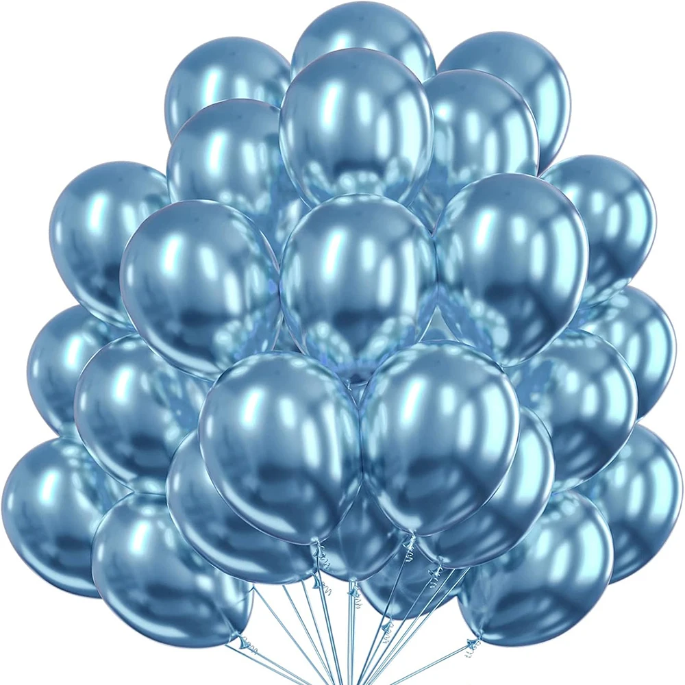 5/10/12inch Metallic Pink Blue Balloons Chrome Hot Pink Rose Gold Balloon Baby Shower Boy Girl Birthday Wedding Party Decoration