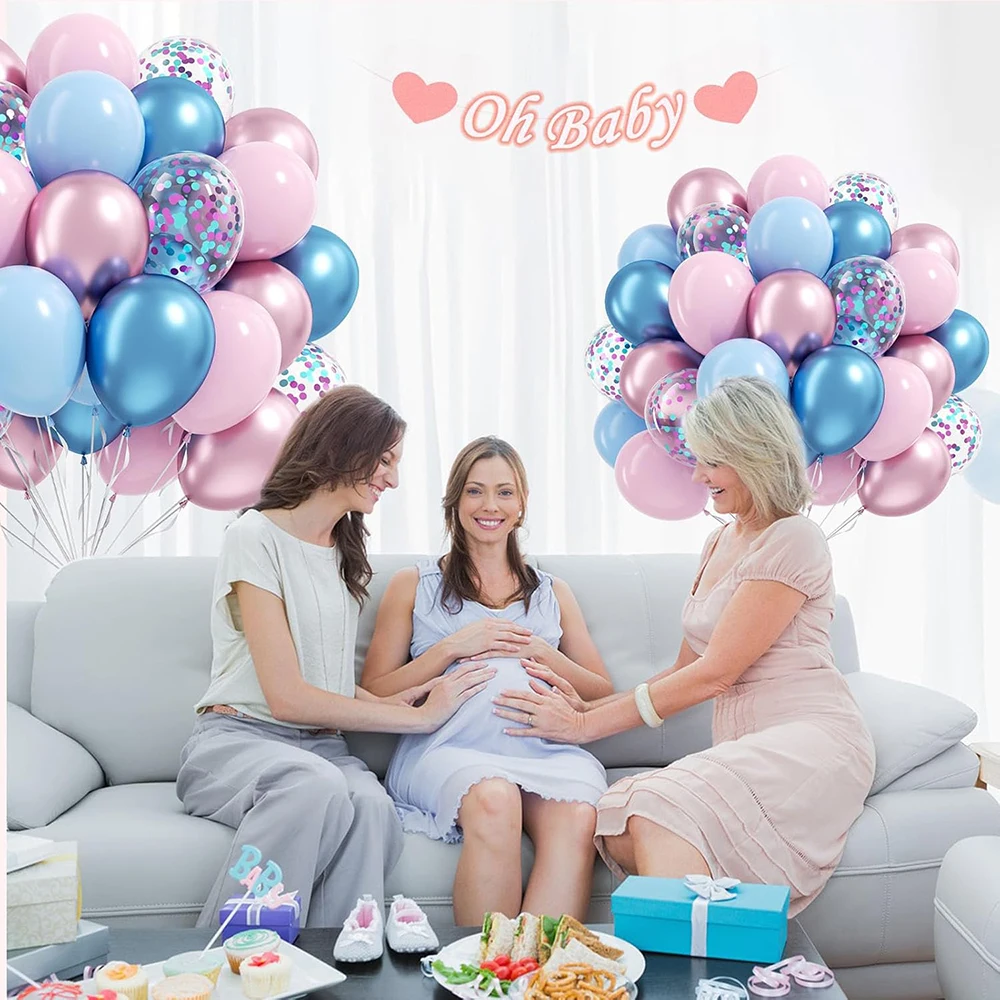 5/10/12inch Metallic Pink Blue Balloons Chrome Hot Pink Rose Gold Balloon Baby Shower Boy Girl Birthday Wedding Party Decoration