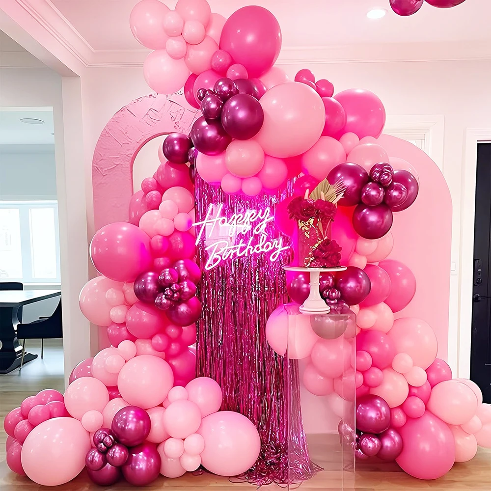 5/10/12inch Metallic Pink Blue Balloons Chrome Hot Pink Rose Gold Balloon Baby Shower Boy Girl Birthday Wedding Party Decoration