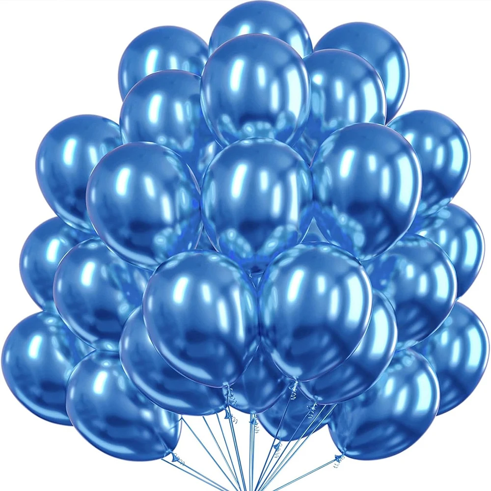 5/10/12inch Metallic Pink Blue Balloons Chrome Hot Pink Rose Gold Balloon Baby Shower Boy Girl Birthday Wedding Party Decoration