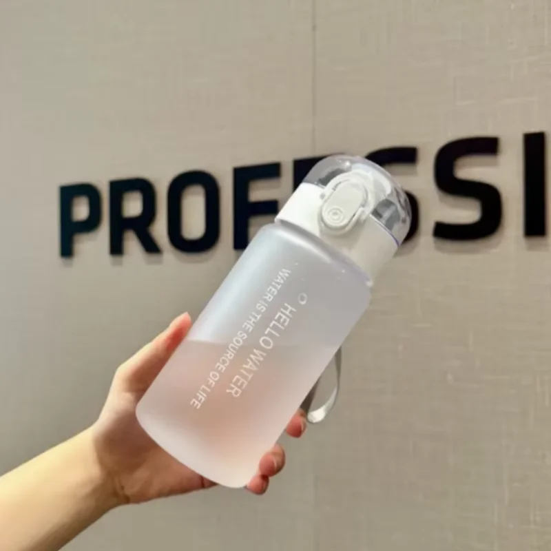550ML Space-Themed Water Bottle with Anti-Slip Lid & Handle - Durable Plastic, Leak-Proof Design for Outdoor Sports, Camping