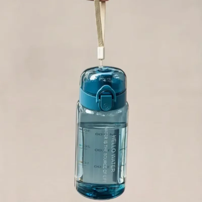 550ML Space-Themed Water Bottle with Anti-Slip Lid & Handle - Durable Plastic, Leak-Proof Design for Outdoor Sports, Camping