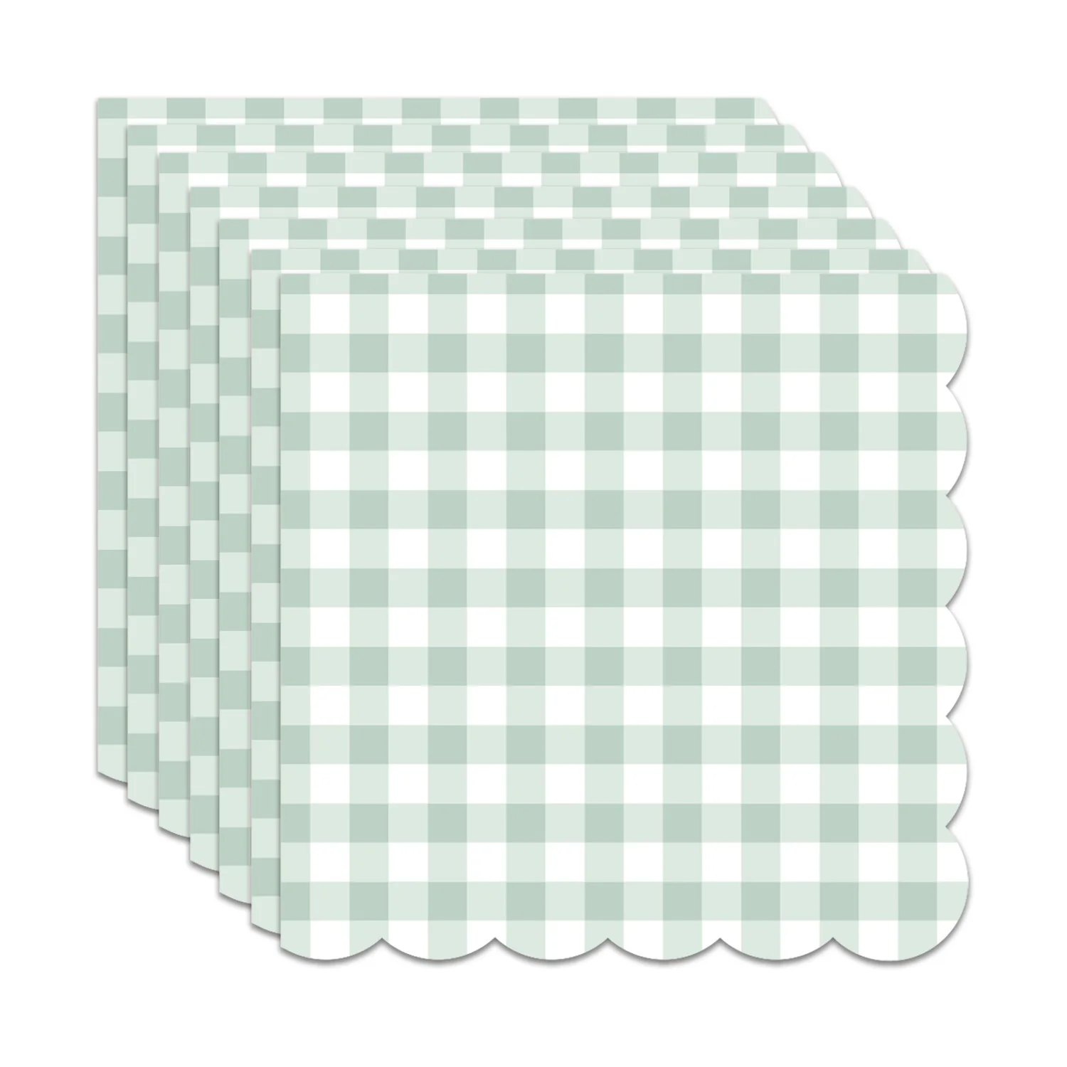 New Lace Green Grid Themed Party Tableware, Paper Cups, Plates, Napkins, Tablecloths, Baby Showers, Birthdays, Party Tableware