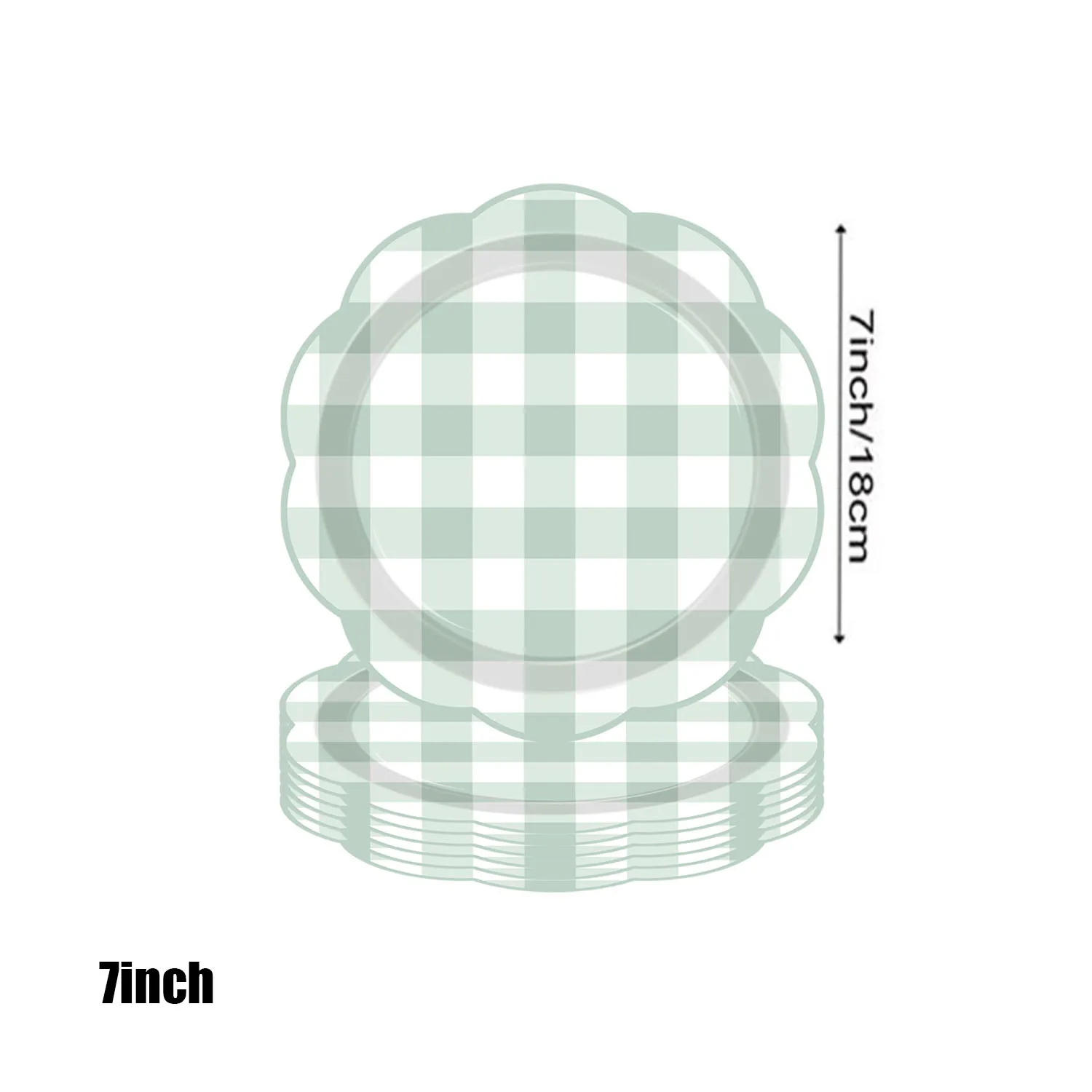New Lace Green Grid Themed Party Tableware, Paper Cups, Plates, Napkins, Tablecloths, Baby Showers, Birthdays, Party Tableware