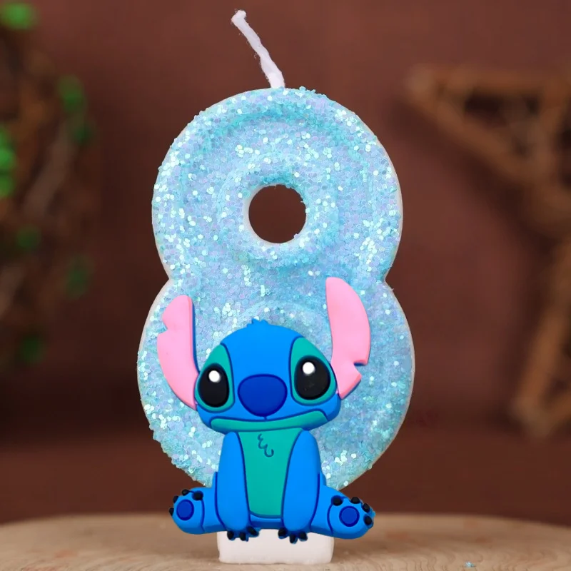 Interstellar Alien Dog Baby Digital Candle Number 0-9 Kids Birthday Cake Decoration Supplies Cartoon Party Accessories Supplies
