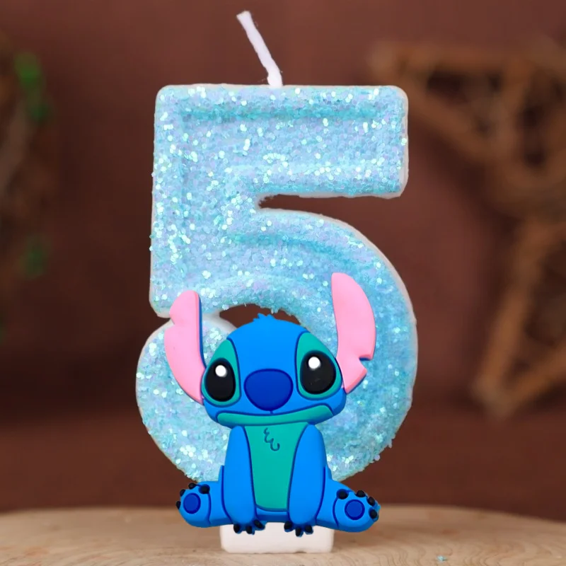 Interstellar Alien Dog Baby Digital Candle Number 0-9 Kids Birthday Cake Decoration Supplies Cartoon Party Accessories Supplies