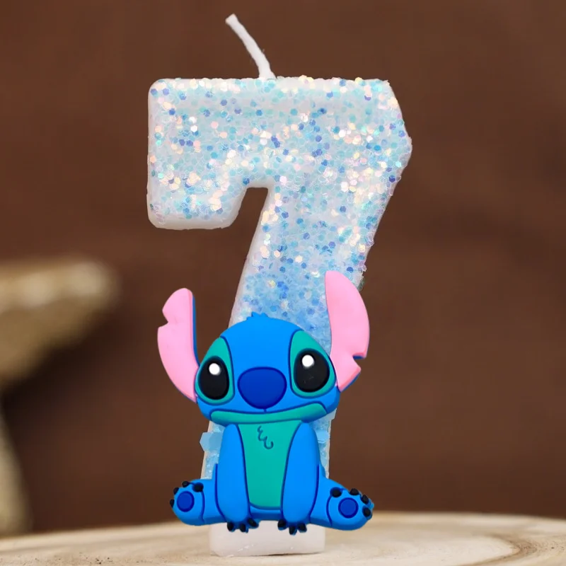 Interstellar Alien Dog Baby Digital Candle Number 0-9 Kids Birthday Cake Decoration Supplies Cartoon Party Accessories Supplies