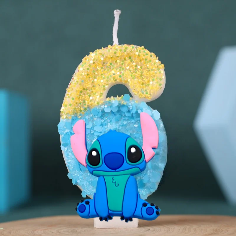 Interstellar Alien Dog Baby Digital Candle Number 0-9 Kids Birthday Cake Decoration Supplies Cartoon Party Accessories Supplies