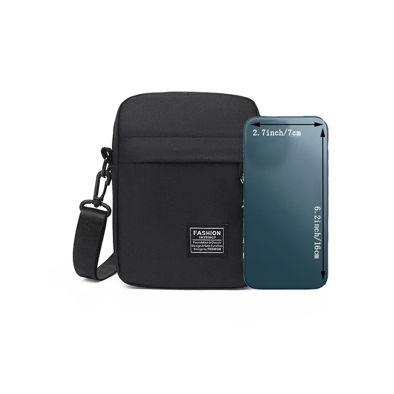 Men's Bag, Available in Single Shoulder or Cross-Body Design, Suitable for Daily Use during School Made of Nylon Material