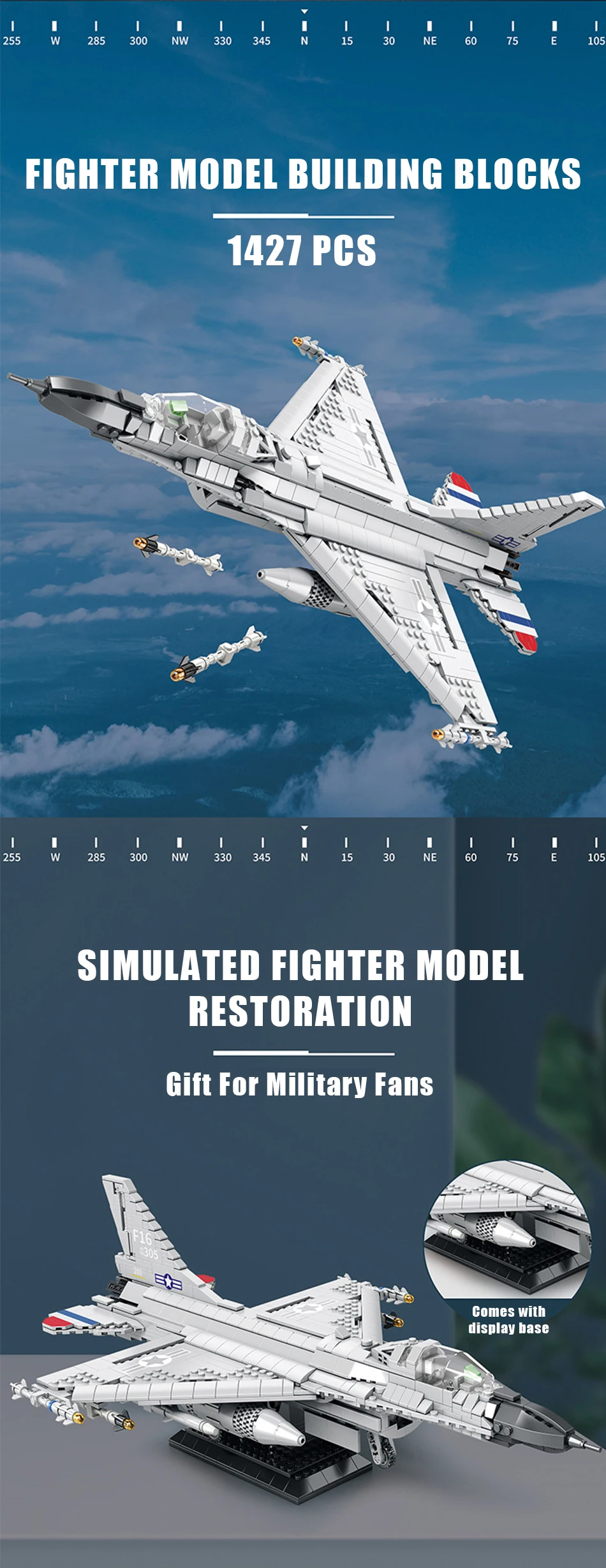 MOC Military Series Jump Jets F14 F16 F18 F22 F35 Aircraft Building Blocks War Fighter Model Bricks Toys For Childrens Boy Gifts