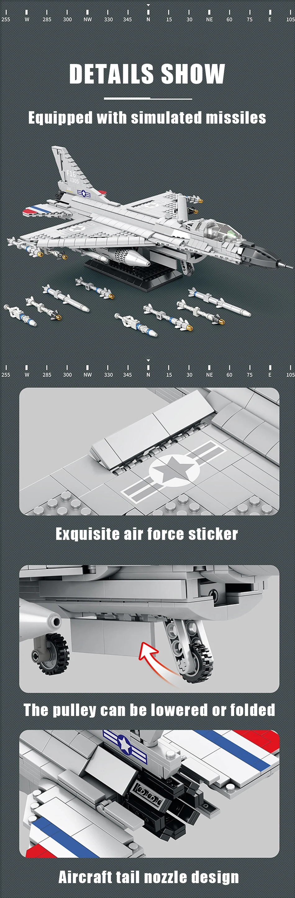 MOC Military Series Jump Jets F14 F16 F18 F22 F35 Aircraft Building Blocks War Fighter Model Bricks Toys For Childrens Boy Gifts