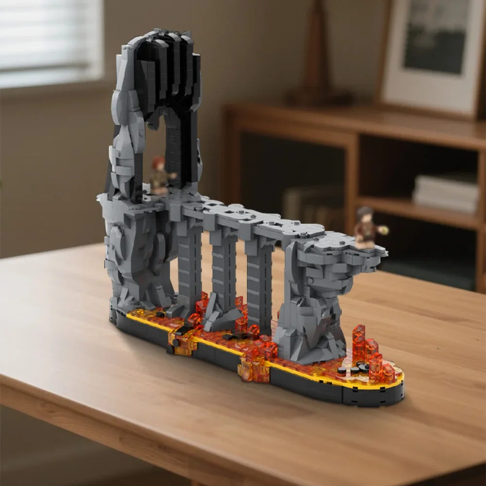 Gobricks MOC-226536 Rings Movie The Fires of Mount Doom Building Blocks The Fires of Mount Doom Bricks Toys Gift