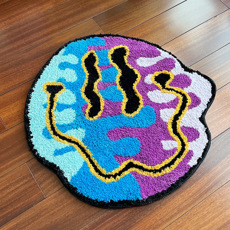 Avatar Smiley Tufted Rug Soft Plush Tufted Mug Kitchen Carpet Rugs Non-Slip Abosrbent Bathroom Floor Mat Bedroom Toilet