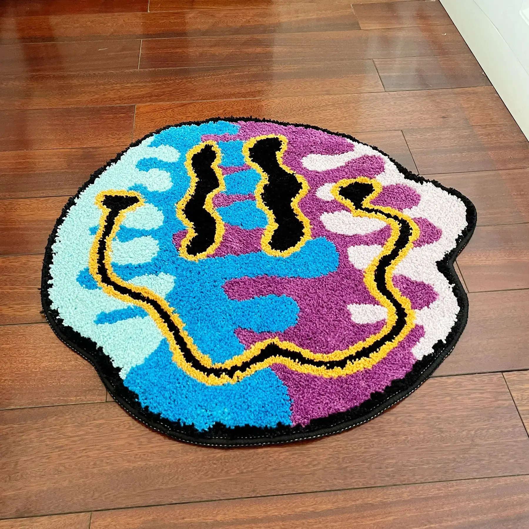 Avatar Smiley Tufted Rug Soft Plush Tufted Mug Kitchen Carpet Rugs Non-Slip Abosrbent Bathroom Floor Mat Bedroom Toilet