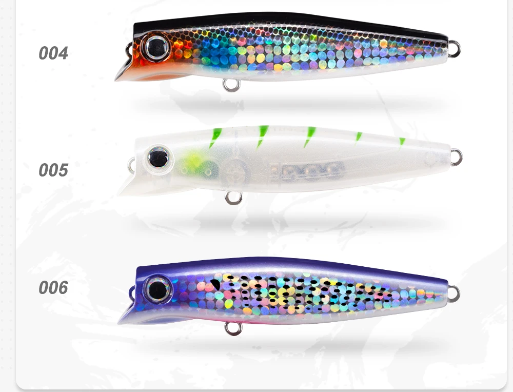 D1 Popper Fishing Lures 90mm Slow Sinking Jerkbait Crankbait Rolling Wobblers Pencil Hard Artificial Bait Bass Pesca Tackle