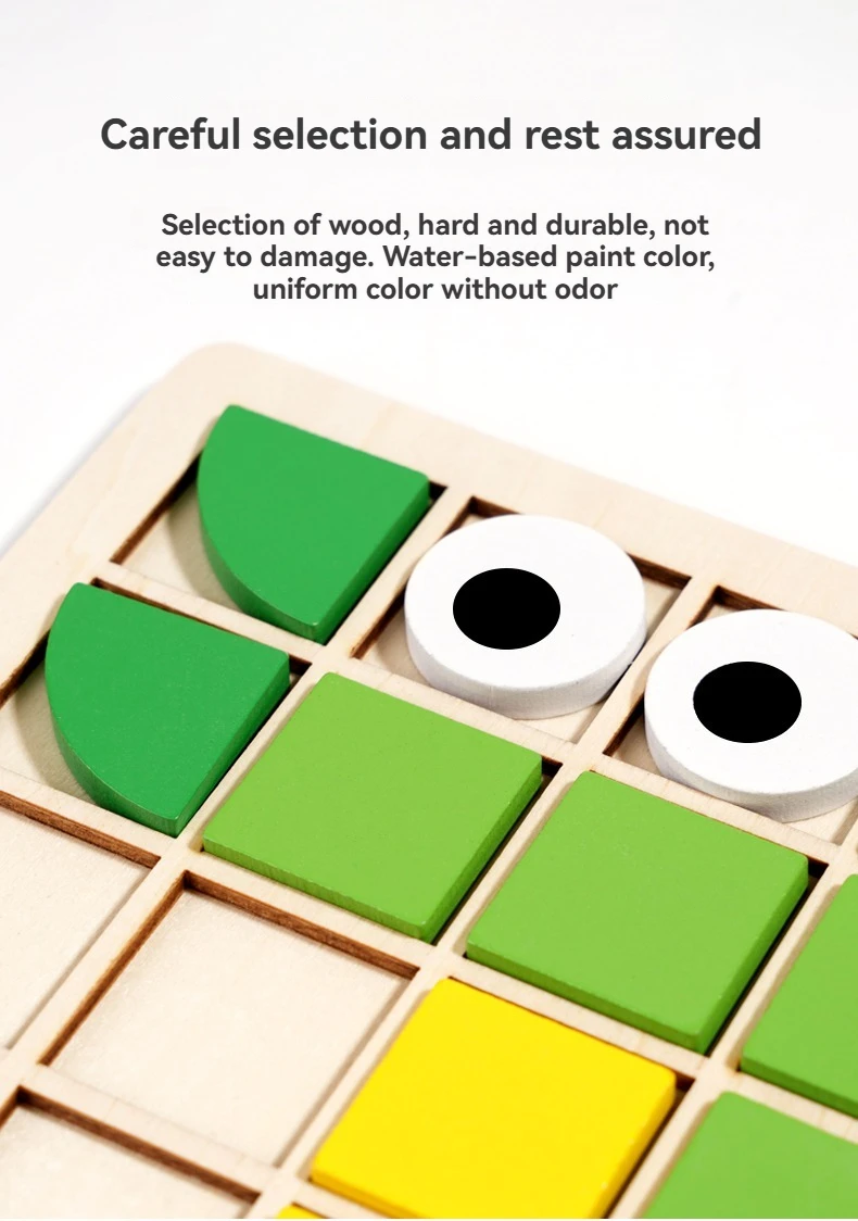 Wooden Montessori 120pcs PuzzleToys Mosaic Color Shapes Sensory Game Early Educational Toy Jigsaw Pattern Blocks for Toddler's
