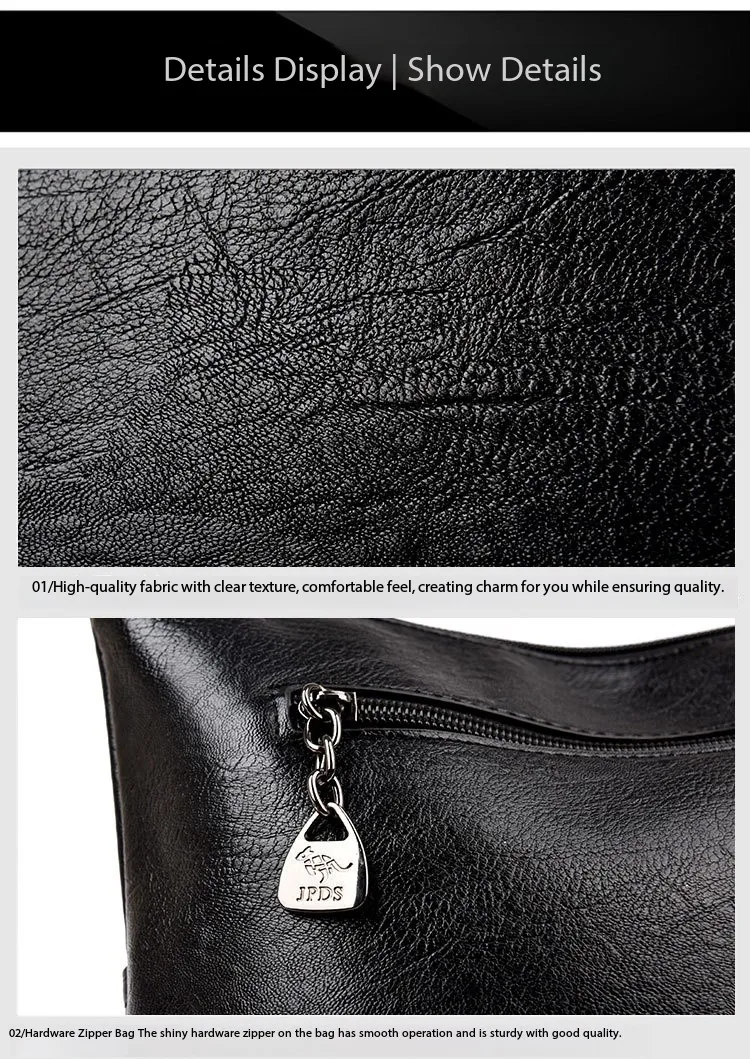 Luxury Brand Women PU Leather Messenger Bag Large Capacity Single Shoulder Crossbody Bag Soft Leather Handbag Fashion Female Gif