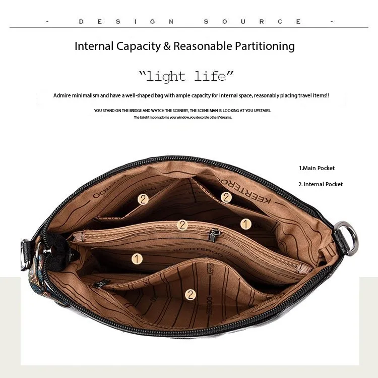 Luxury Brand Women PU Leather Messenger Bag Large Capacity Single Shoulder Crossbody Bag Soft Leather Handbag Fashion Female Gif