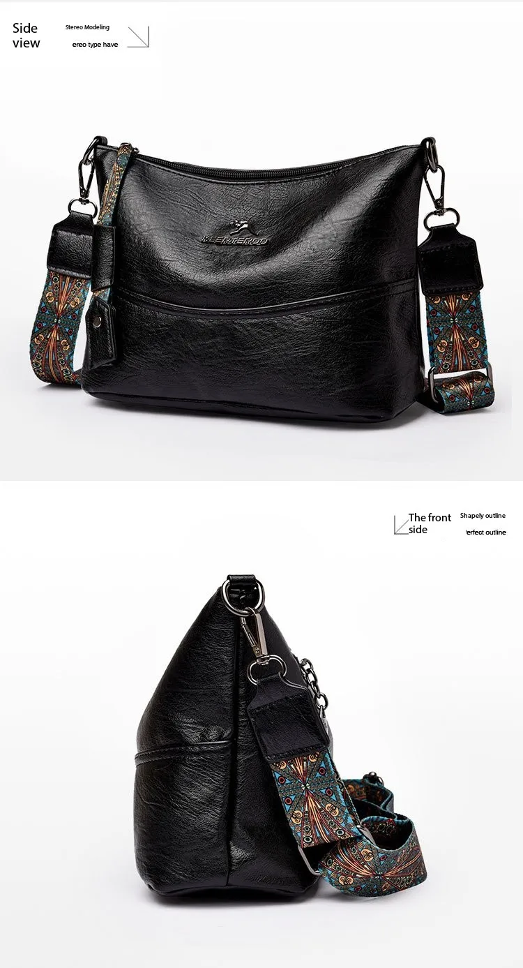 Luxury Brand Women PU Leather Messenger Bag Large Capacity Single Shoulder Crossbody Bag Soft Leather Handbag Fashion Female Gif