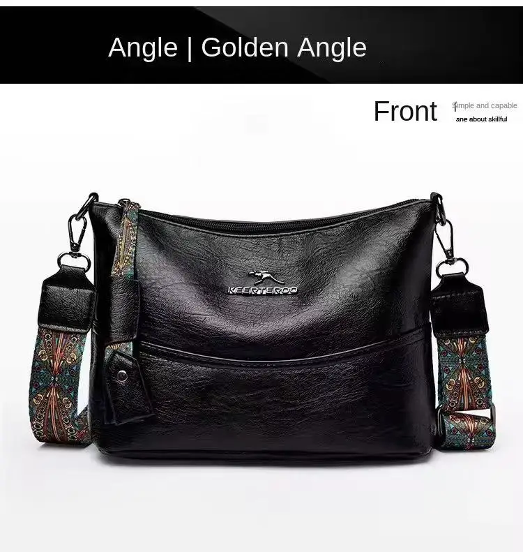 Luxury Brand Women PU Leather Messenger Bag Large Capacity Single Shoulder Crossbody Bag Soft Leather Handbag Fashion Female Gif