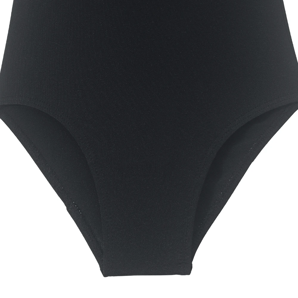 Girls Black Ballet Dance Leotards Ruffle Short Sleeve Gymnastics Outfits Hollow Back Tumbling Bodysuits Practice Costume