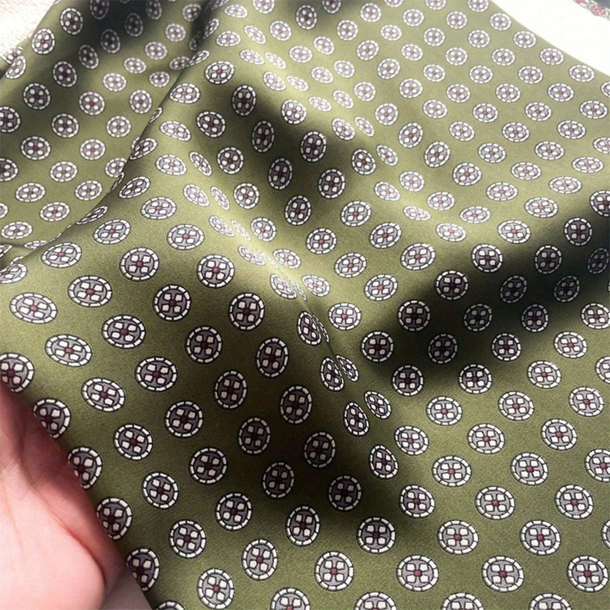 1 men's paisley print imitation silk wide-brimmed headscarf, men's scarf, suitable for casual occasions, outdoor activities,